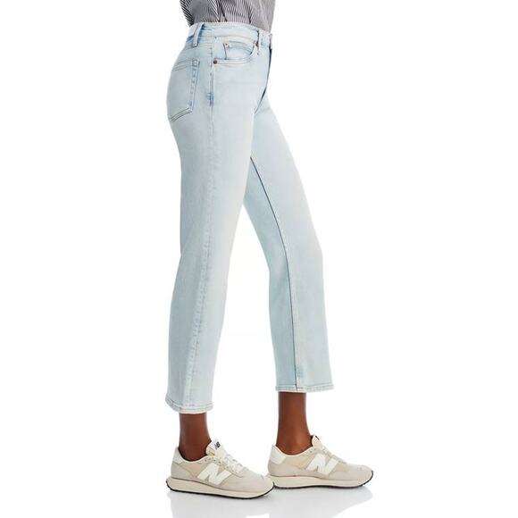 RE/DONE  70s High Rise Crop Bootcut Jeans in Vapor Wave 30 - Picture 2 of 4